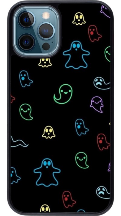 Coque iPhone 12 / 12 Pro - Halloween 2024 colorful ghosts