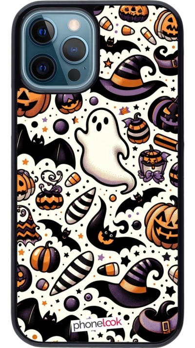 Coque iPhone 12 / 12 Pro - Halloween 2024 Cute Pattern