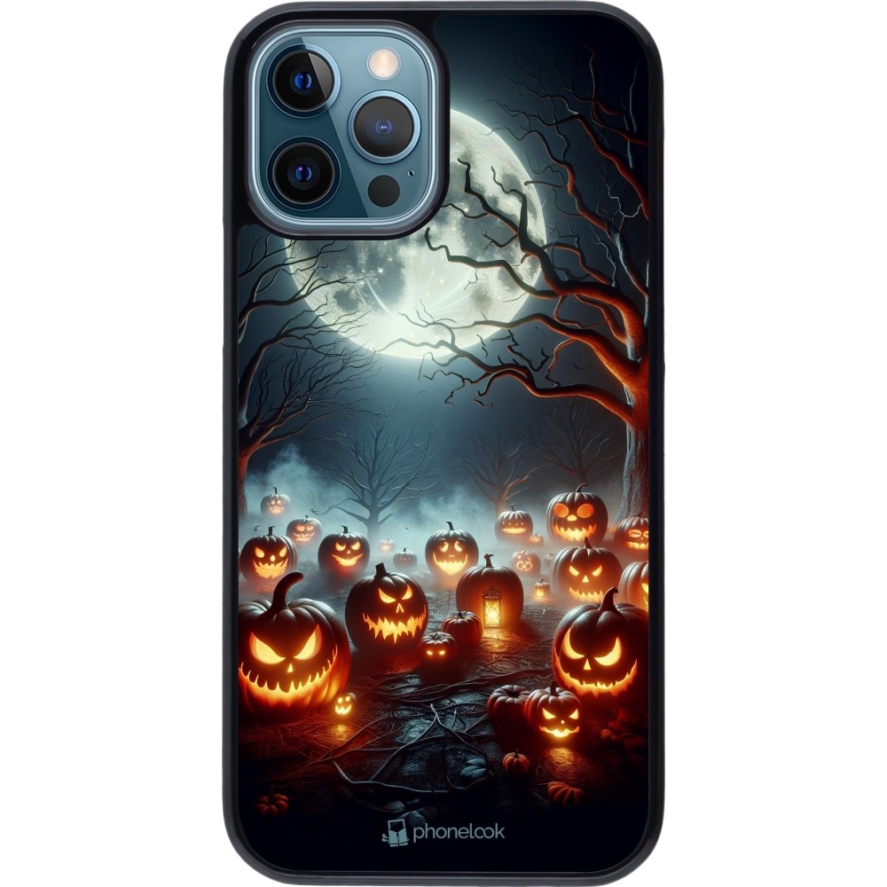 Coque iPhone 12 / 12 Pro - Halloween 2024 Many Pumpkins