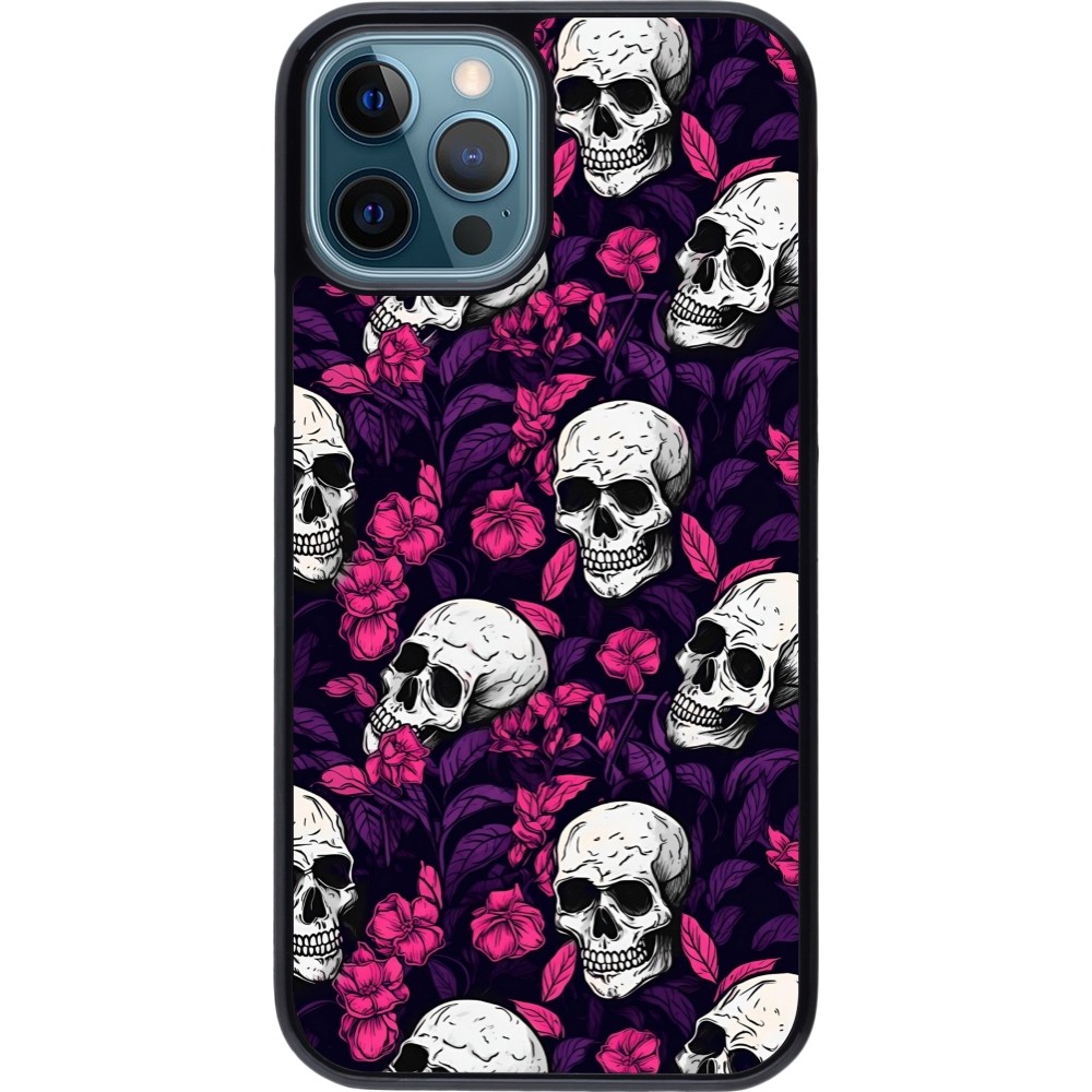 Coque iPhone 12 / 12 Pro - Halloween 2024 romantic skulls