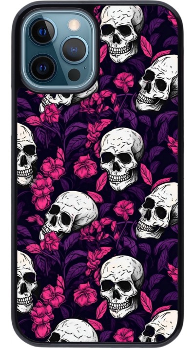 Coque iPhone 12 / 12 Pro - Halloween 2024 romantic skulls