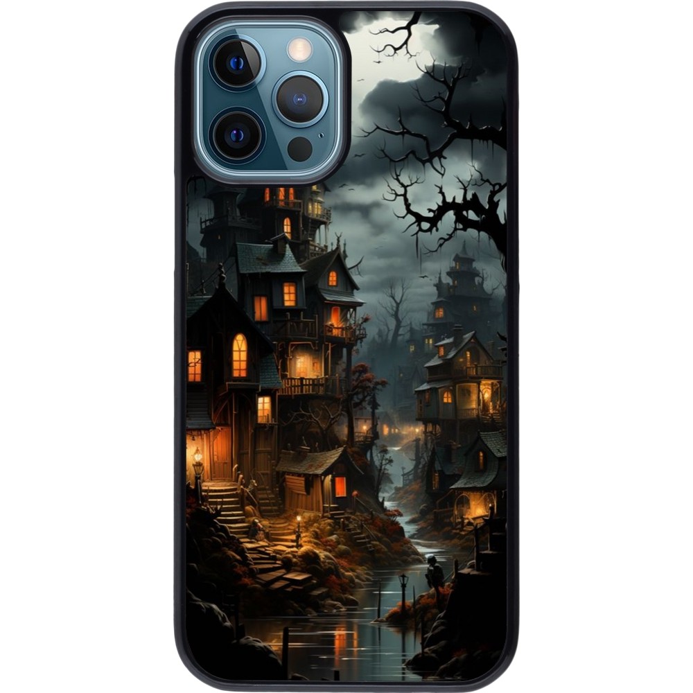 iPhone 12 / 12 Pro Case Hülle - Halloween 2024 scary town