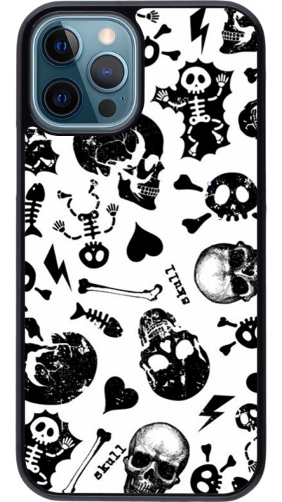 Coque iPhone 12 / 12 Pro - Halloween 2024 skeleton mix