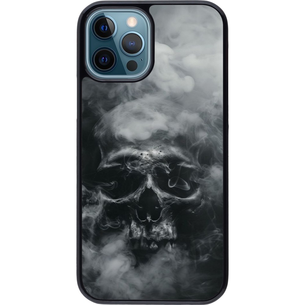 Coque iPhone 12 / 12 Pro - Halloween 2024 smoky skull