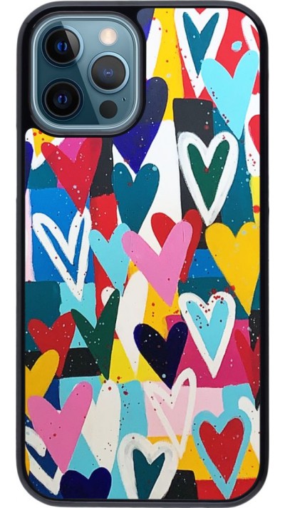 Coque iPhone 12 / 12 Pro - Joyful Hearts