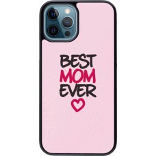 Coque iPhone 12 / 12 Pro - Mom 2023 best Mom ever pink