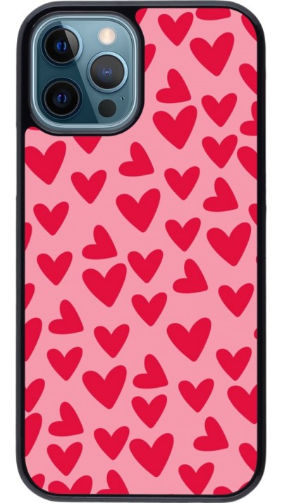 Coque iPhone 12 / 12 Pro - Mom 2024 petits coeurs