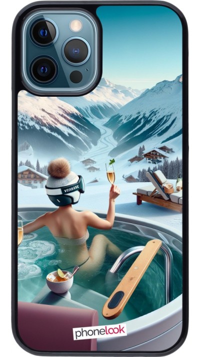 Coque iPhone 12 / 12 Pro - Montagne Glamour Jacuzzi