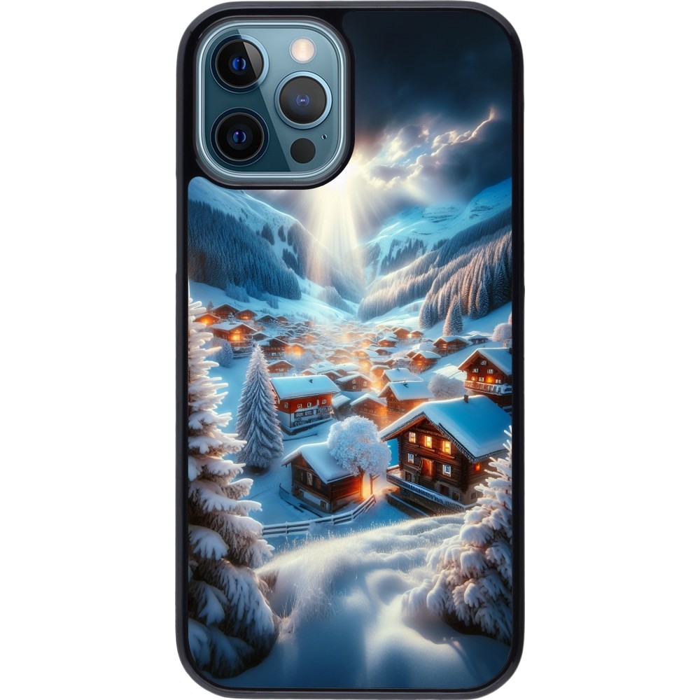 Coque iPhone 12 / 12 Pro - Mont Neige Lumière