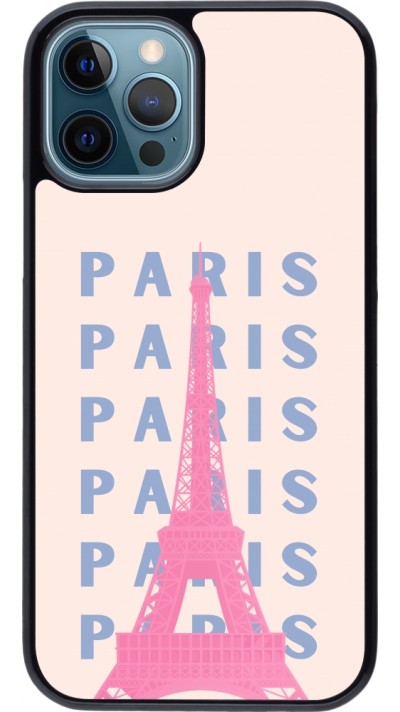 Coque iPhone 12 / 12 Pro - Paris Pink Print