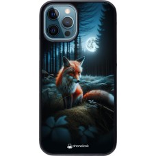 Coque iPhone 12 / 12 Pro - Renard lune forêt