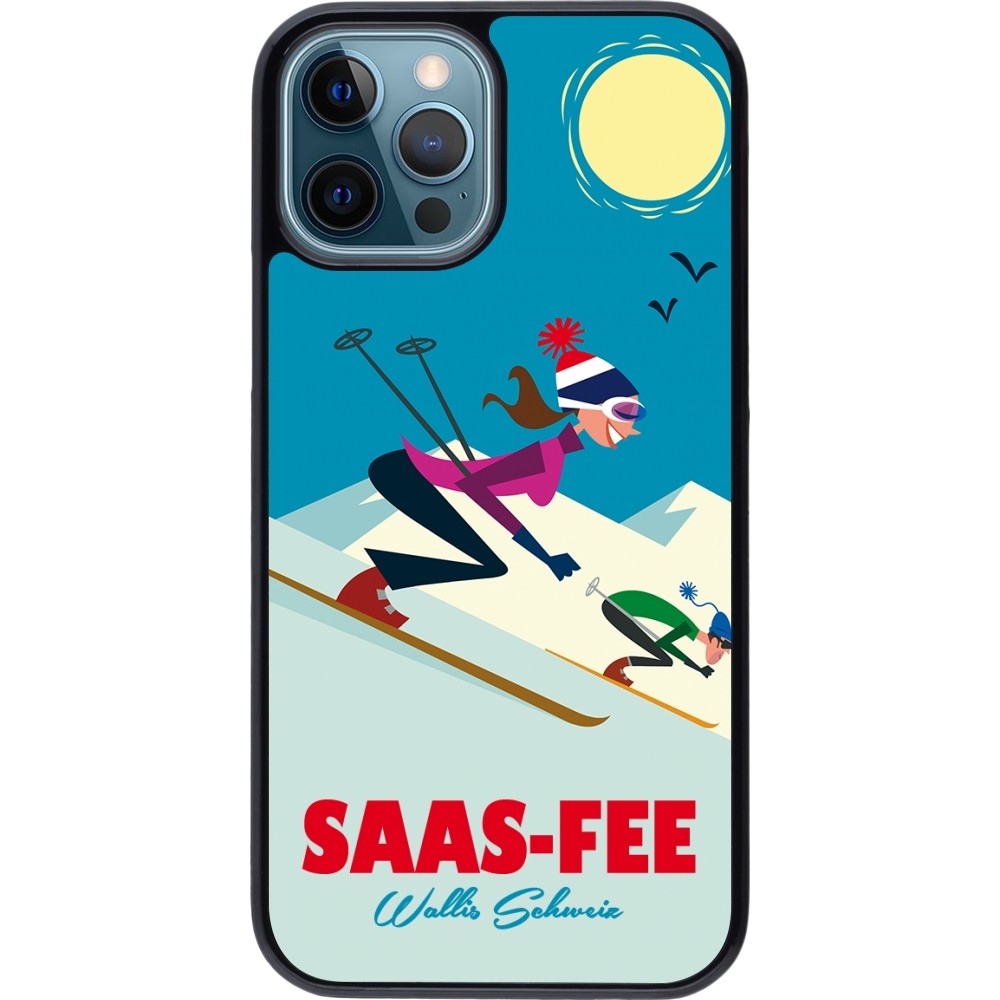 iPhone 12 / 12 Pro Case Hülle - Saas-Fee Ski Downhill