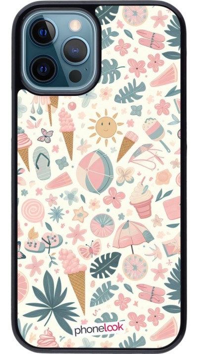 Coque iPhone 12 / 12 Pro - Summer Pink Pattern