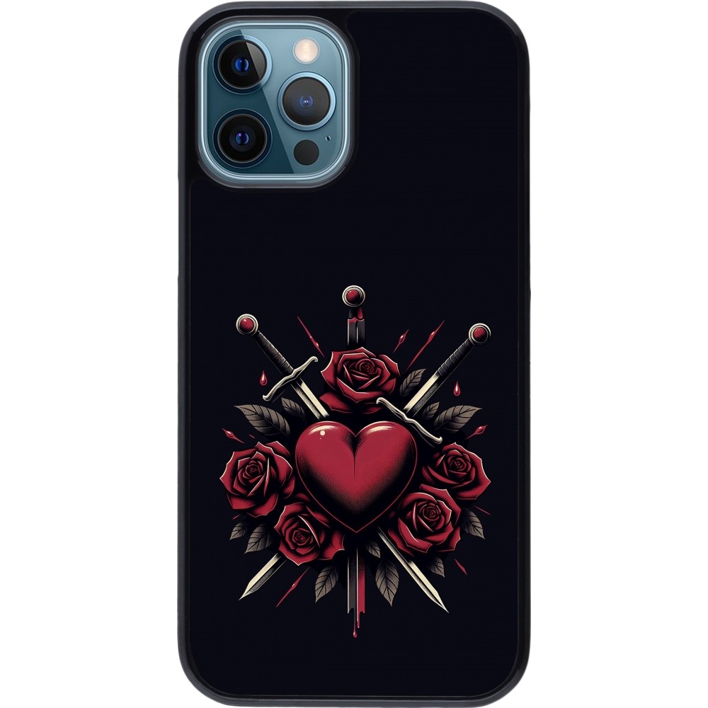 Coque iPhone 12 / 12 Pro - Valentine 2024 gothic love