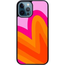 Coque iPhone 12 / 12 Pro - Valentine 2024 heart gradient