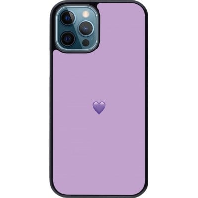 Coque iPhone 12 / 12 Pro - Valentine 2023 purpule single heart