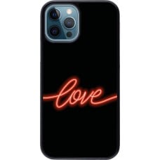 Coque iPhone 12 / 12 Pro - Valentine 2023 neon love