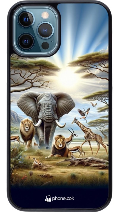 Coque iPhone 12 / 12 Pro - Vie sauvage africaine