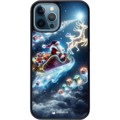 Coque iPhone 12 / 12 Pro - Noël 2023 Père Noël enchanté