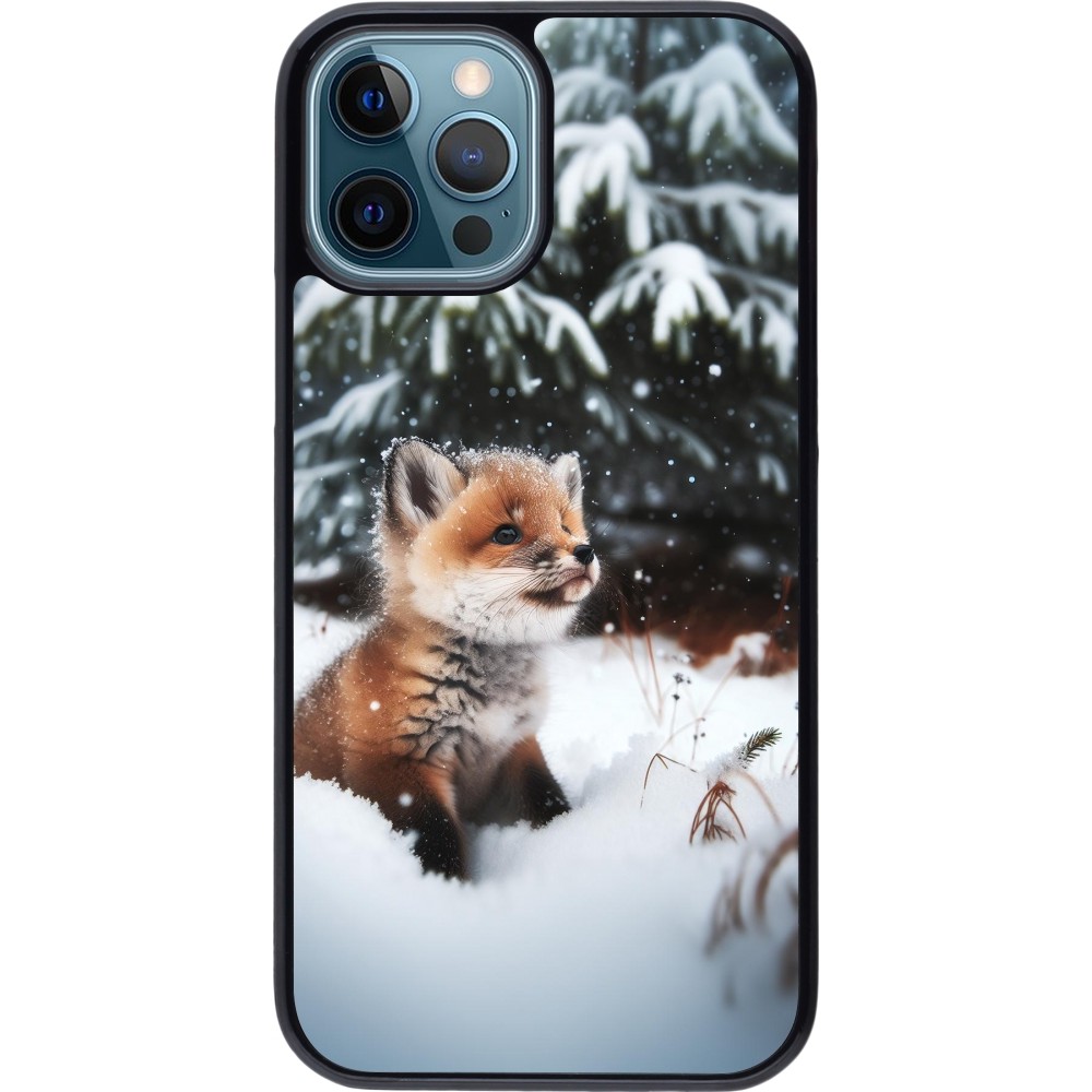 Coque iPhone 12 / 12 Pro - Noël 2023 Renardeau sapin