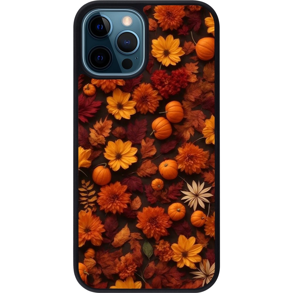 Coque iPhone 12 / 12 Pro - Silicone rigide noir Autumn 2024 potpourri