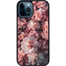 Coque iPhone 12 / 12 Pro - Silicone rigide noir Beautiful Roses