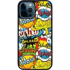 Coque iPhone 12 / 12 Pro - Silicone rigide noir Cartoons slogans