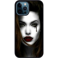 Coque iPhone 12 / 12 Pro - Silicone rigide noir Halloween 2023 gothic vampire