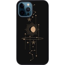 Coque iPhone 12 / 12 Pro - Silicone rigide noir Spring 23 astro