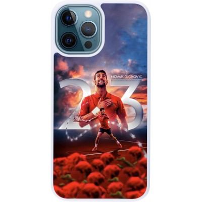 Coque iPhone 12 / 12 Pro - Silicone rigide blanc Djokovic 23 Grand Slam