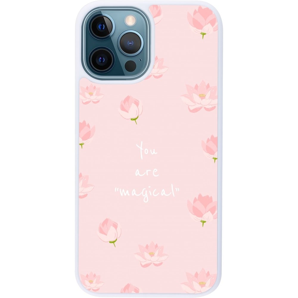 Coque iPhone 12 / 12 Pro - Silicone rigide blanc Mom 2023 your are magical