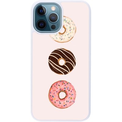 Coque iPhone 12 / 12 Pro - Silicone rigide blanc Spring 23 donuts