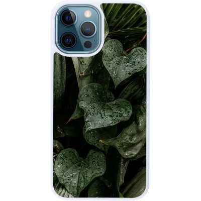 Coque iPhone 12 / 12 Pro - Silicone rigide blanc Spring 23 fresh plants