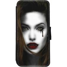 Coque iPhone 12 / 12 Pro - Wallet noir Halloween 2023 gothic vampire