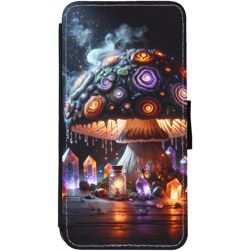 Coque iPhone 12 / 12 Pro - Wallet noir Halloween Potion Magic