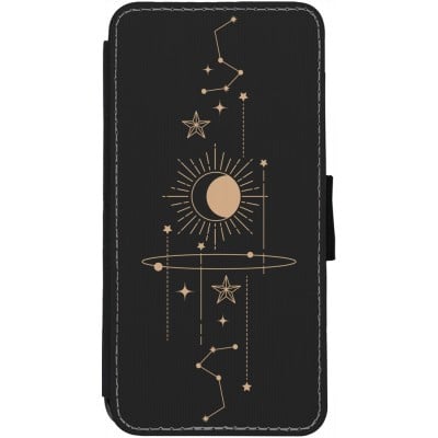 Coque iPhone 12 / 12 Pro - Wallet noir Spring 23 astro