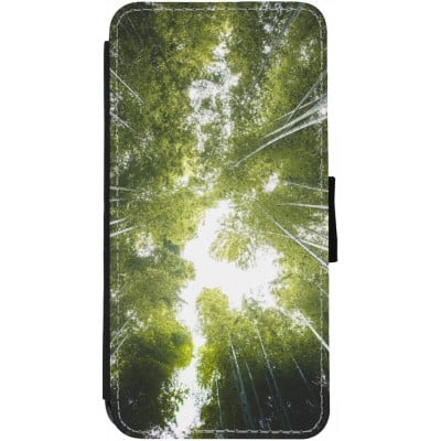 Coque iPhone 12 / 12 Pro - Wallet noir Spring 23 forest blue sky