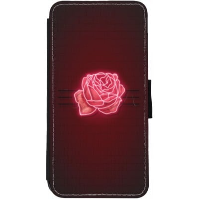 Coque iPhone 12 / 12 Pro - Wallet noir Spring 23 neon rose