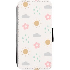 Coque iPhone 12 / 12 Pro - Wallet noir Spring 23 weather