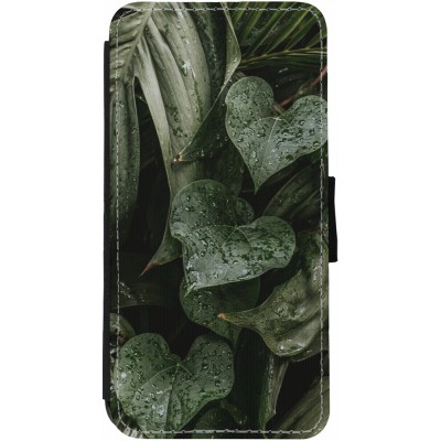 Coque iPhone 12 / 12 Pro - Wallet noir Spring 23 fresh plants