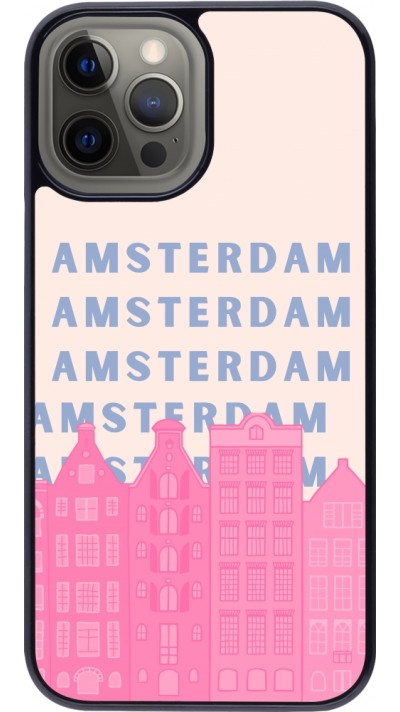 Coque iPhone 12 Pro Max - Amsterdam Pink Print