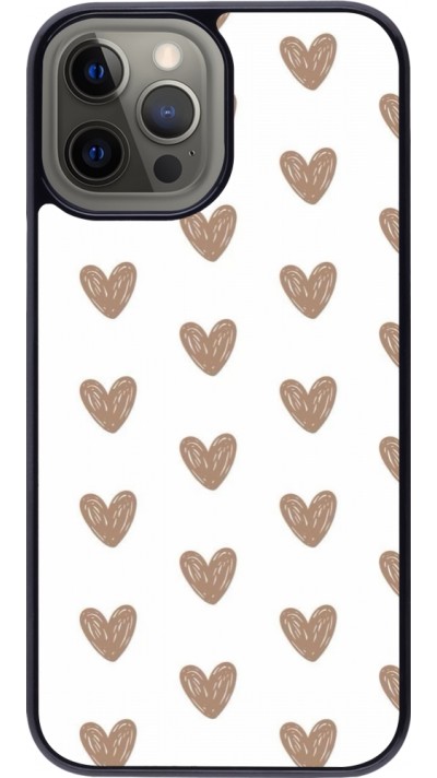 Coque iPhone 12 Pro Max - Autumn 2024 brown hearts