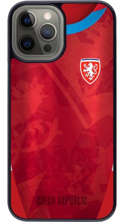 Coque iPhone 12 Pro Max - Maillot de football République Tchèque personnalisable