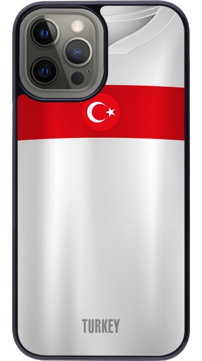 Coque iPhone 12 Pro Max - Maillot de football Turquie personnalisable