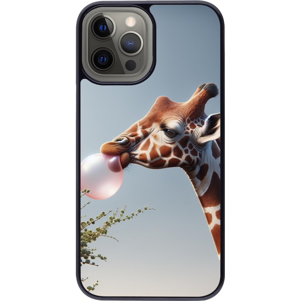 Coque iPhone 12 Pro Max - Girafe à bulle