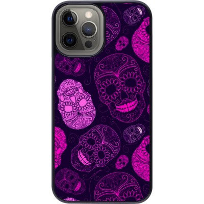 Coque iPhone 12 Pro Max - Halloween 2023 pink skulls