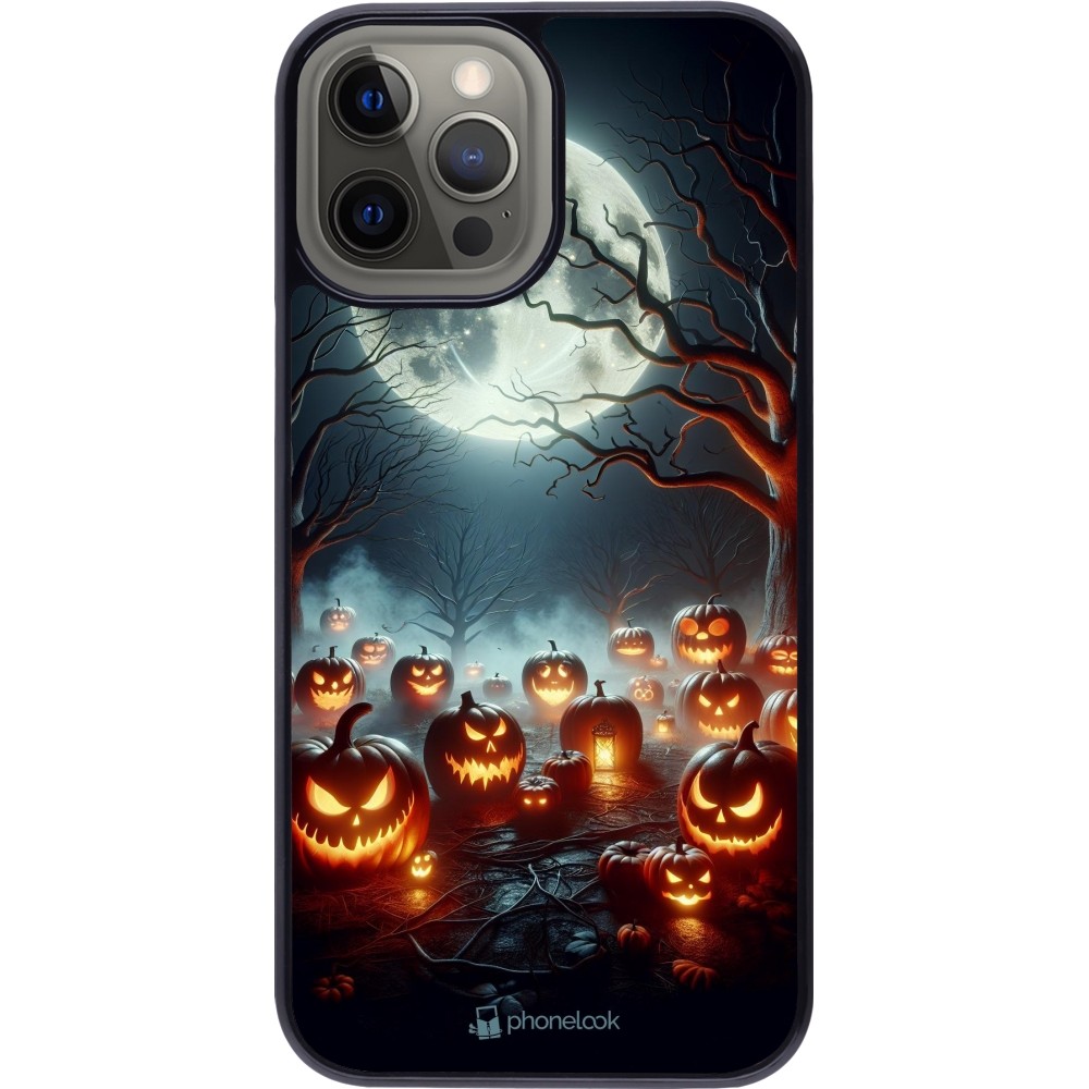 iPhone 12 Pro Max Case Hülle - Halloween 2024 Viele Kuerbisse