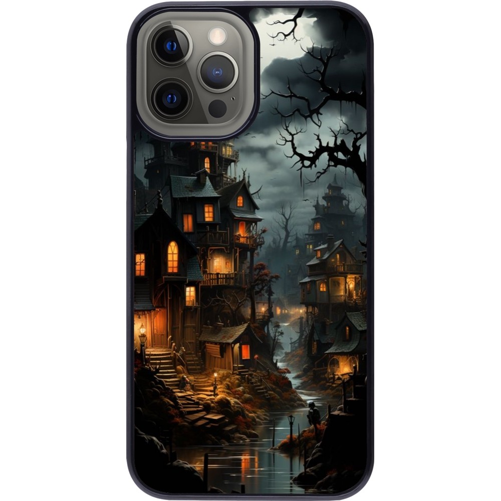 iPhone 12 Pro Max Case Hülle - Halloween 2024 scary town