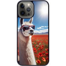 Coque iPhone 12 Pro Max - Lama Chic en Coquelicot