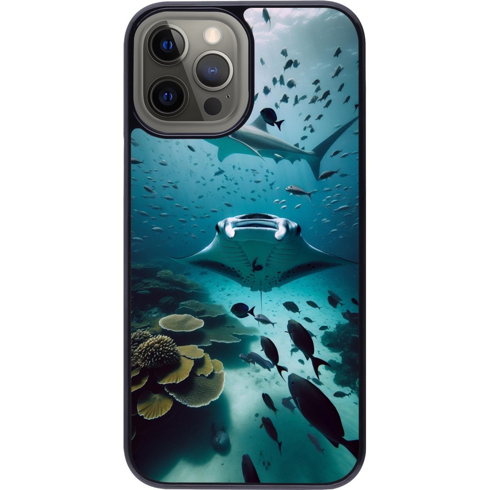 Coque iPhone 12 Pro Max - Manta Lagon Nettoyage